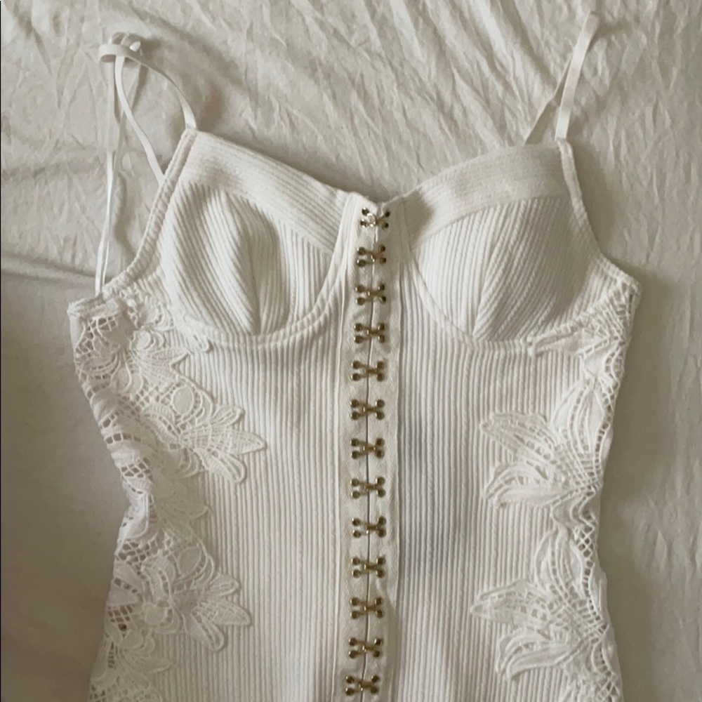 Fashion Nova White dress with lace